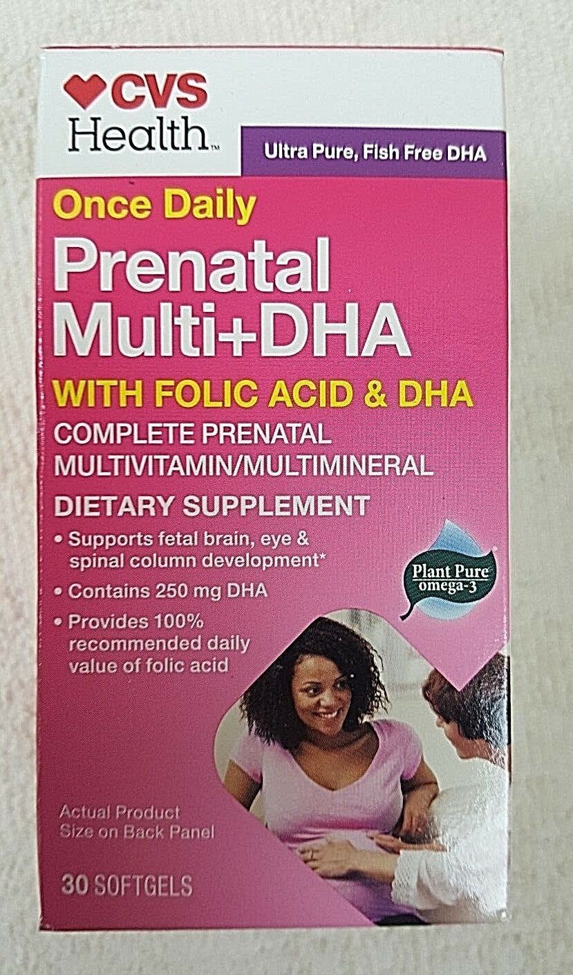 CVS Health ONCE DAILY Prenatal Multivitamin+DHA/Folic Acid Exp. 3/20