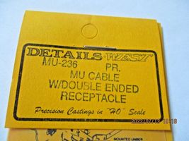 Details West # MU-236 MU Cable with Double Ended Receptacle 1 Pair. HO-Scale image 5