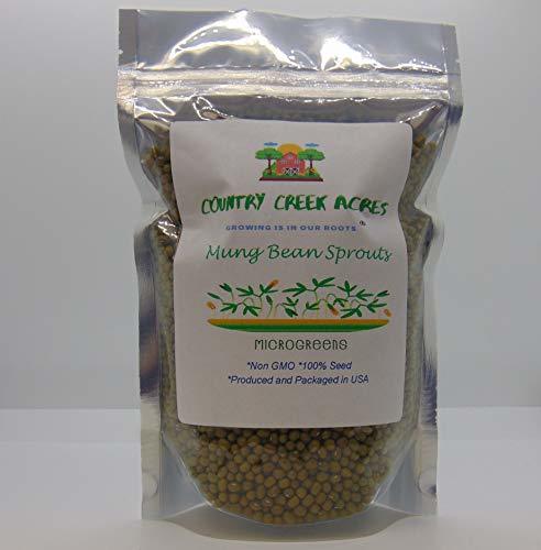 Mung Bean Sprouting Seed- 8 Oz - Country Creek Brand - Dried Mung Beans for Spro