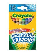 NEW Crayola Washable Crayons 16 Per Box (6 pack) - $18.77