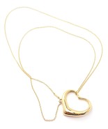 Tiffany & Co 18k Yellow Gold Peretti Extra Large Open Heart Pendant 30" Necklace - $3,150.00