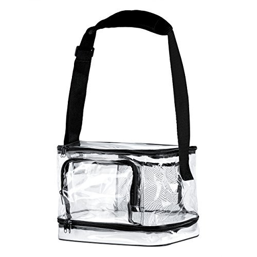 Deluxe Clear Lunch Bag |Extra Large Tote With Adjustable Straps ...