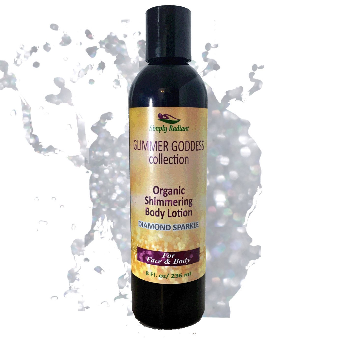 Glimmer Goddess Organic Diamond Shimmer Body Lotion Sparkle For All
