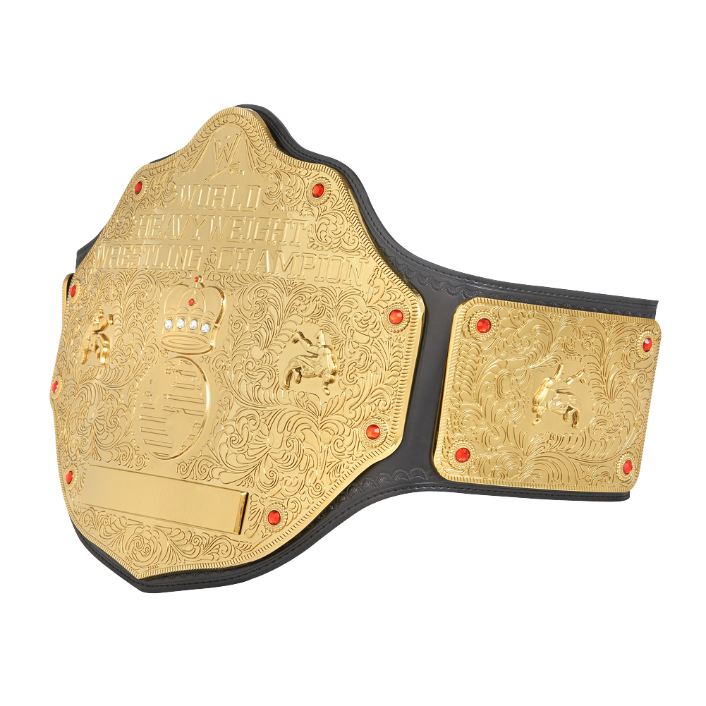 WWF World Heavyweight Championship Title Belt Gold Plated Adult Size ...