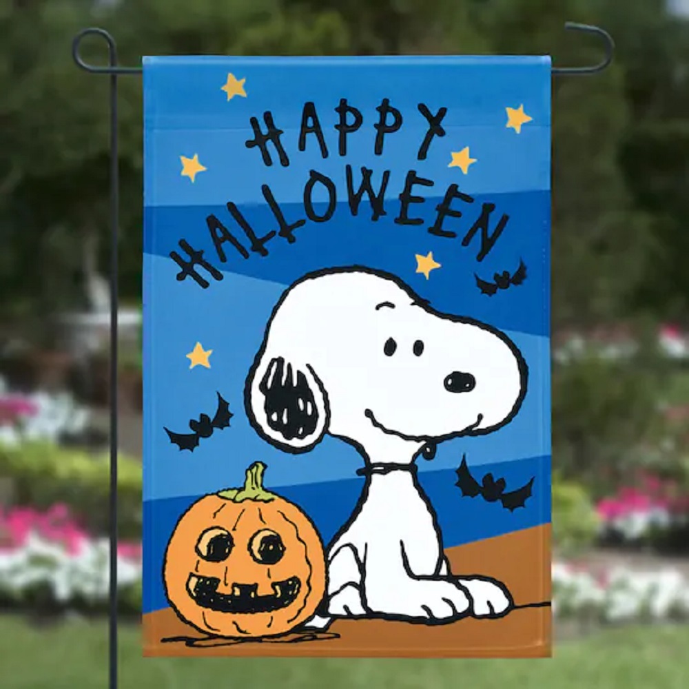 Jetmax Peanuts Snoopy Happy Halloween Flag Garden Flag,12