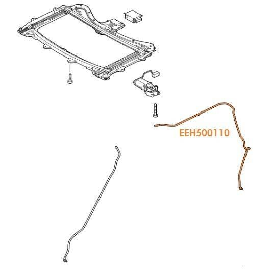 Land Rover LR3 LR4 Rear Sunroof Water Drain Tube Hose SET x2 EEH500110