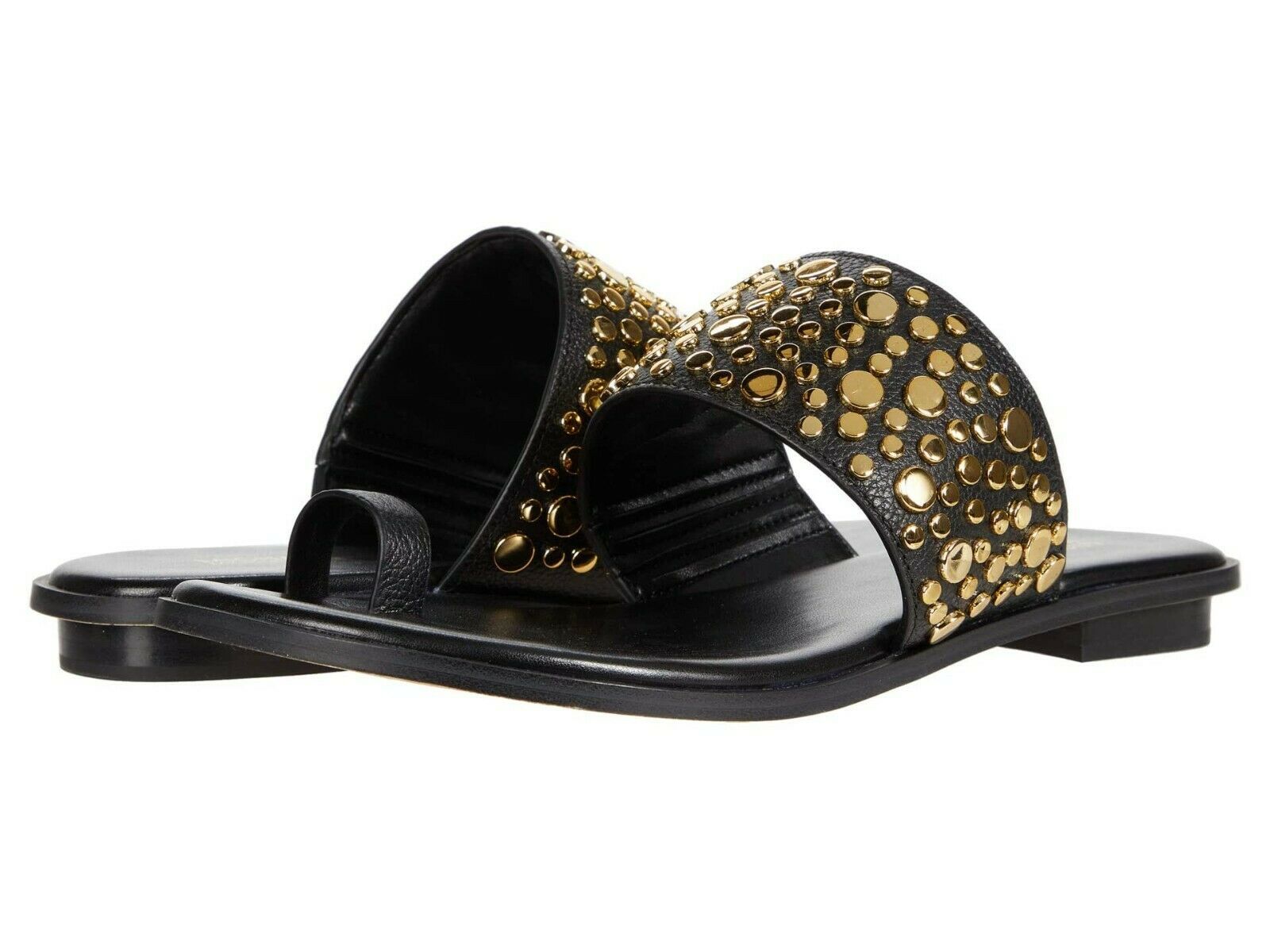 MICHAEL Michael Kors Sonya Flat Embellished Leather Sandals Size 7 ...