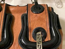 Vintage Caramel Brown Fendi Pebbled Leather Shoulder Bag Purse Handbag Italy COA image 3