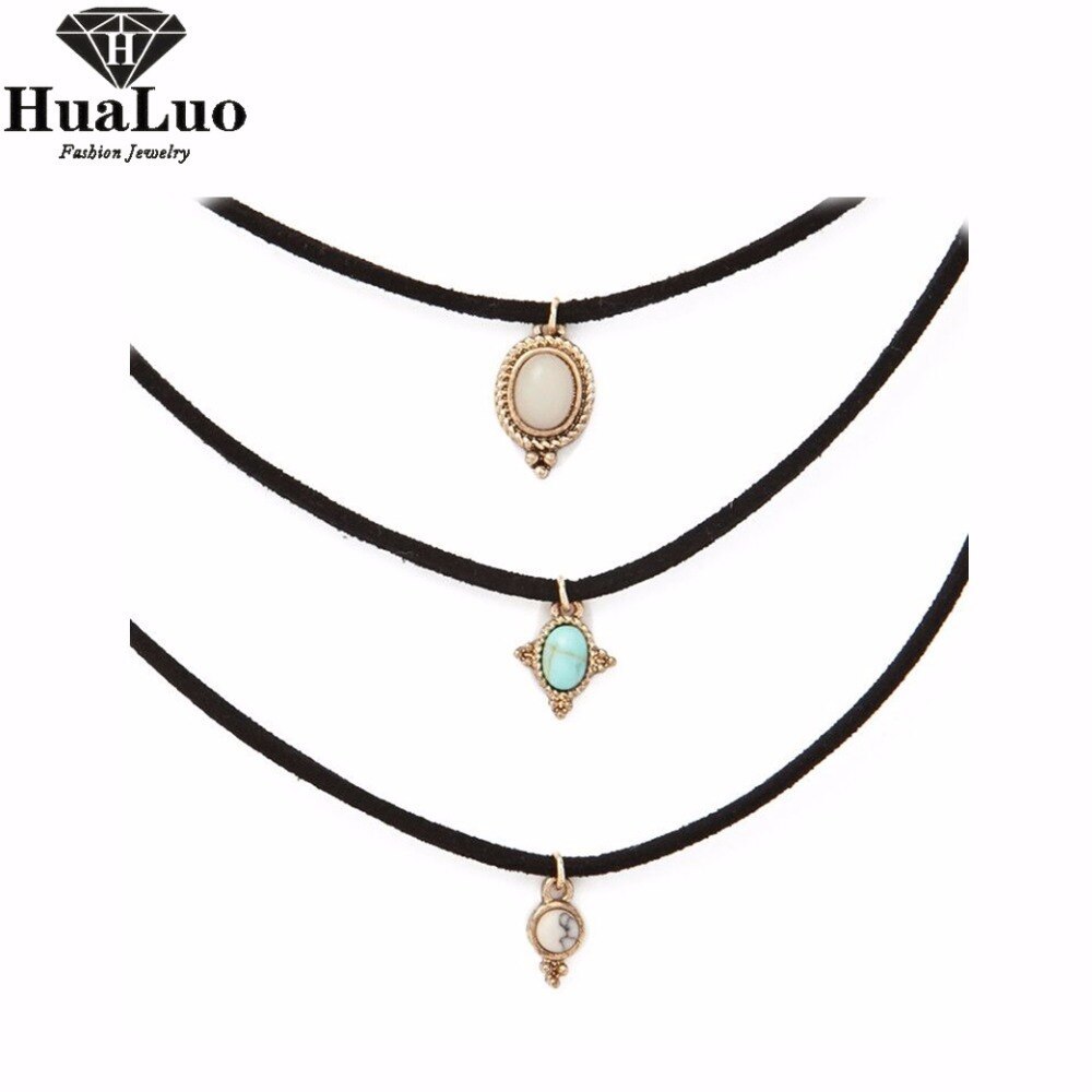 Primary image for HUALUO 3 Colors All-match Chokers Necklaces Alloy Cute Pendants Necklaces Hot-se
