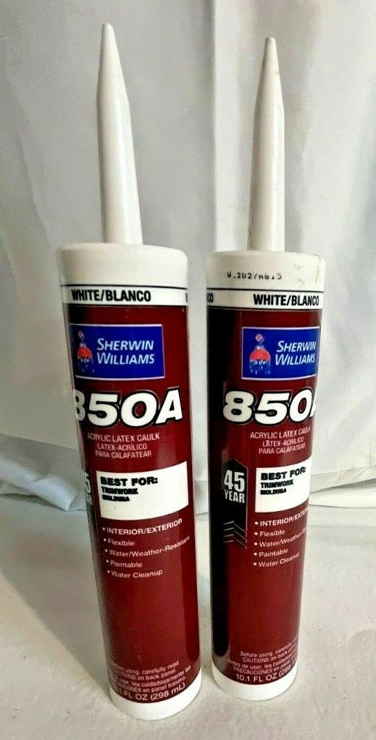 Sherwin Williams 850A Acrylic Latex Caulk 10.1 oz. White /Blanco 2