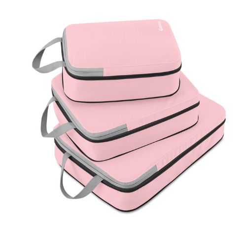 Gonex 3pcs/set Travel Storage Bag Suitcase Luggage Clothing Packing - Pink