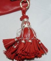 Handbag Republic Brand HG0024 Red Vegan Womens Purse With Large Tassel Detail image 4