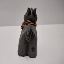 Scottie Dog Figurine, signed by Tina Ledbetter 2009, Gray Bandana Blossom Bucket image 6