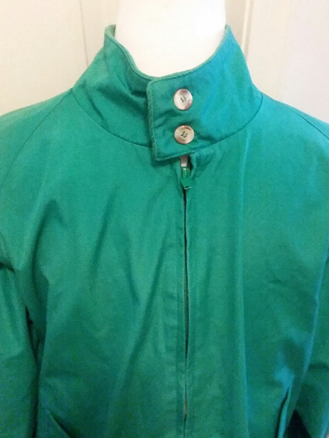 Vintage Mens LANDS END Plaid Lined Windbreaker Jacket Coat L Large