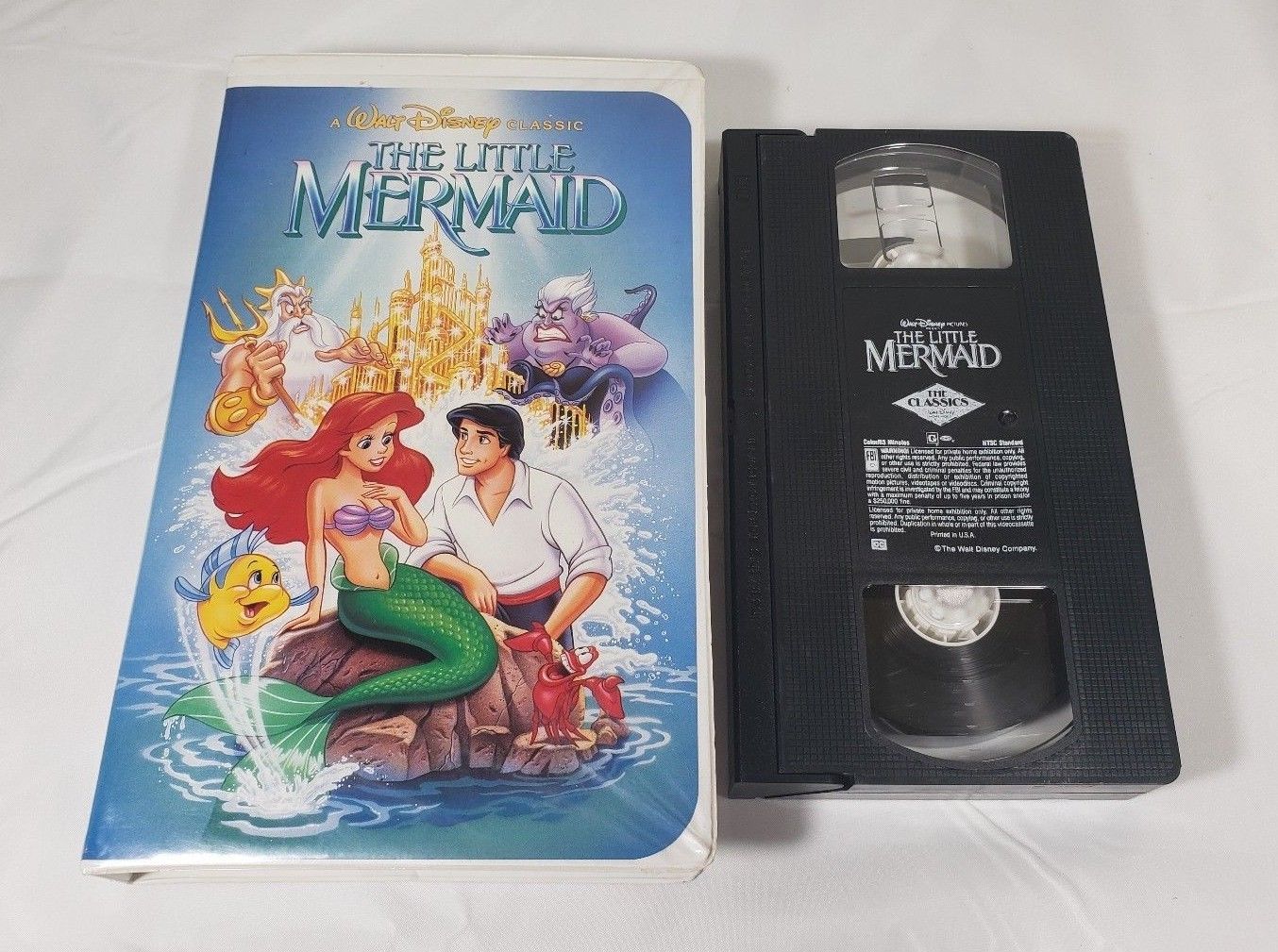 The Little Mermaid - Disney Black Diamond Classic Banned Cover Art (VHS ...