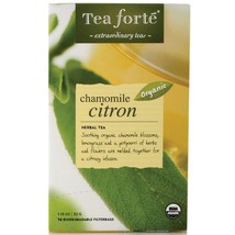 Tea Forte Chamomile Citron Herbal Tea - 16 Filterbags - 6 x 16 Forte Filterbag B - $42.21