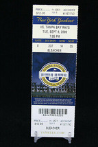 New York Yankees vs Tampa Bay Rays MLB Ticket w Stub 09/08/2009 Inaugural - $11.47
