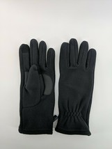 New w Tags Lands End Women&#39;s Fleece-200 Glove Gloves Black Size Large / ... - $18.69