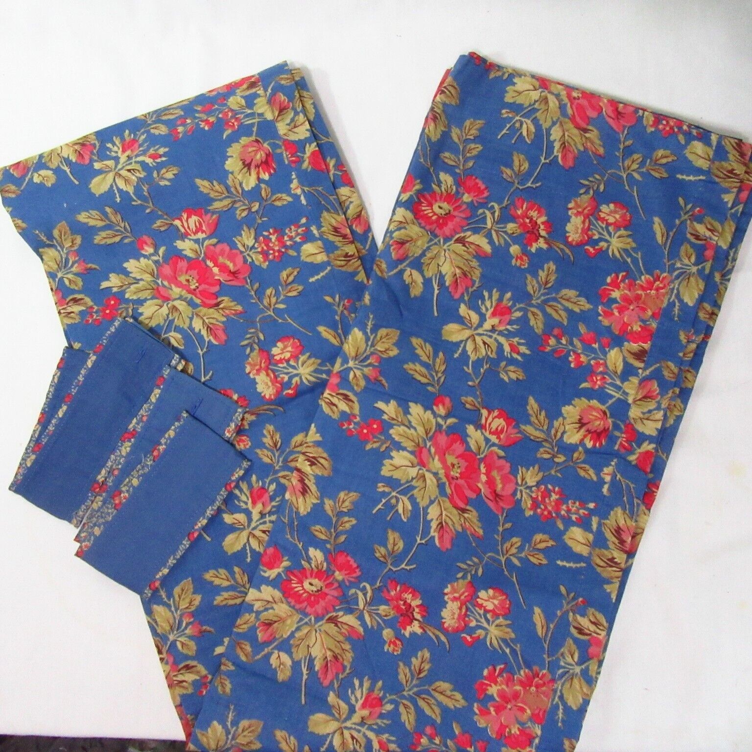 JCPenney Floral Multicolor Blue 4-PC 84x84 Drapery Panels with Tiebacks - $56.00