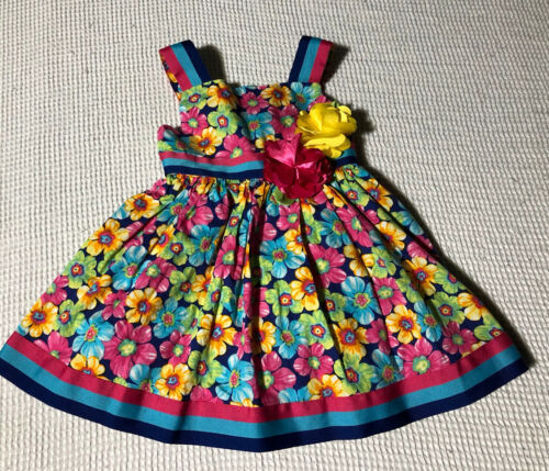 Primary image for Girls Dress Size 24M Sleeveless Youngland Summer Party Fit & Flare Floral Easter