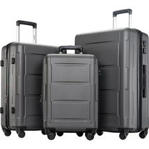 3-Pieces 20 In. X 24 In. X 28 In. Hard Side Suitcase Expandable Spinner Wheel Li image 3