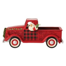 Jim Shore Truck Figurine With Santa 13.5" Long Large Red #6009128 Country Living image 2