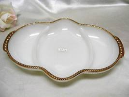 1836 Antique Fire King Golden Anniversary Oval Relish Dish - $12.00