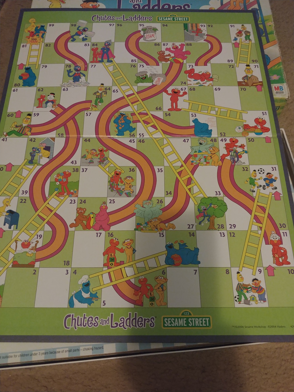 2004 Chutes and Ladders Sesame Street Milton Bradley Board Game ...