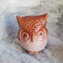 Ceramic Owls, set of 3, Decorative Accents, Fall Decor, orange green brown image 7