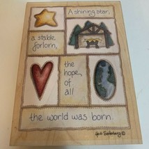 Stamps Happen A Shining Star Christmas Nativity Rubber Stamp Hope Holiday Large - $13.99