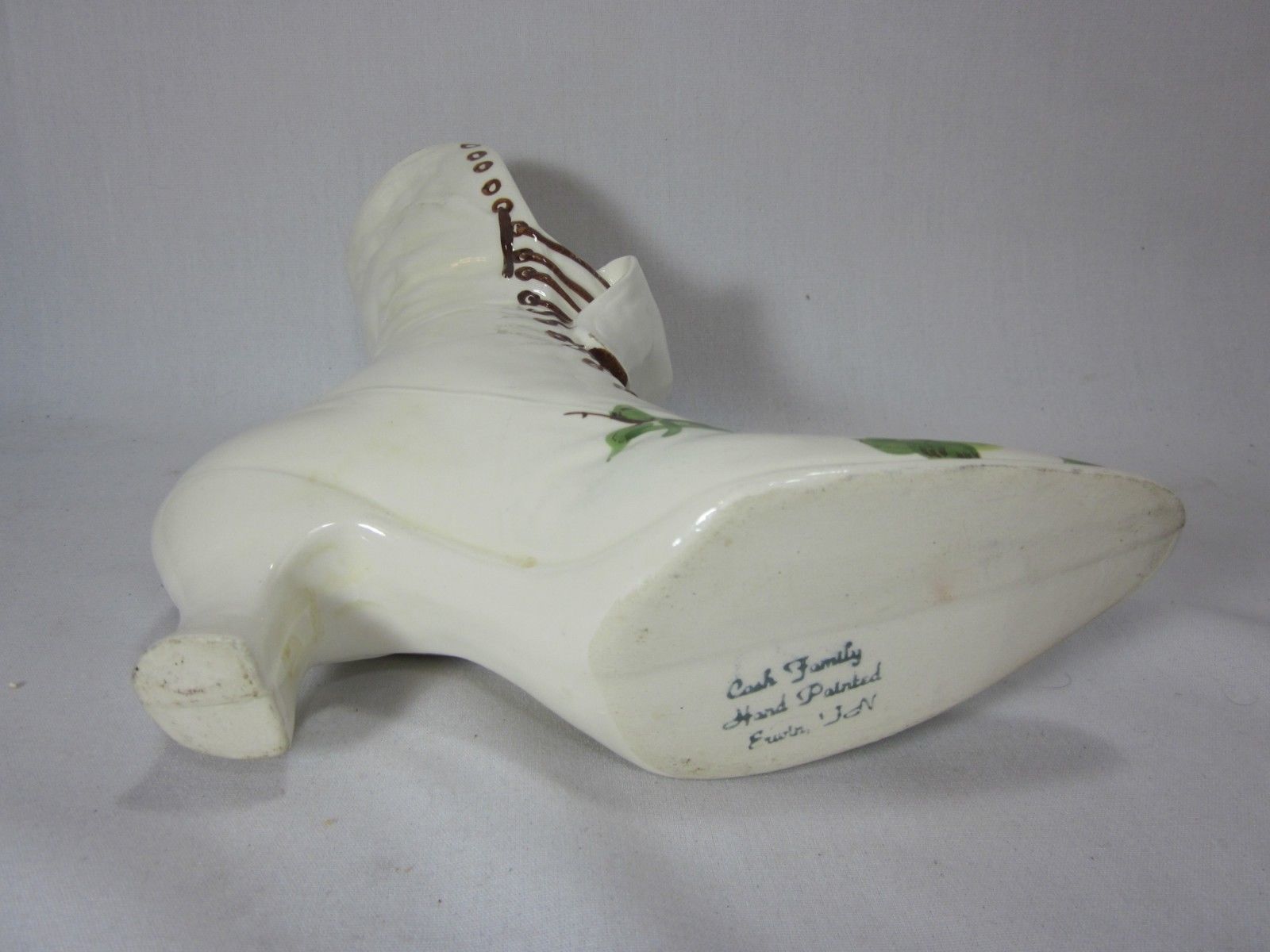 Vintage Cash Family Pottery Victorian Boot Planter Erwin TN Southern