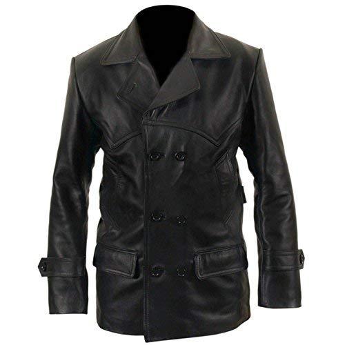 Black Doctor Who Christopher Eccleston Ninth Classic WW2 Military Leather Jacket
