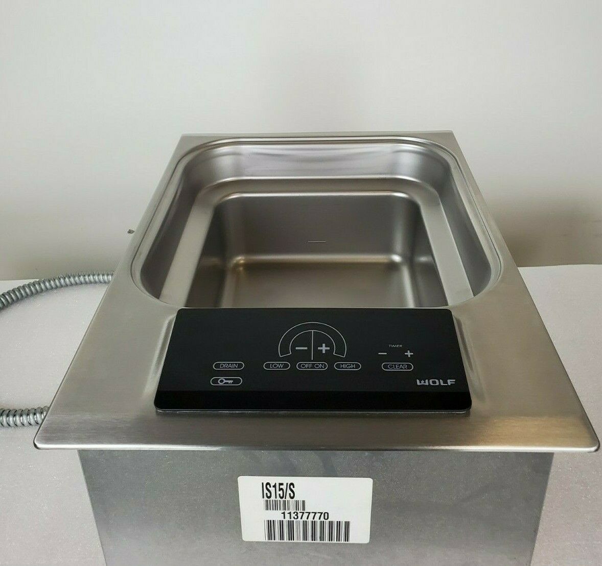 Wolf IS15S 15 Inch Electric Steamer Module 2,600Watt Heating Element