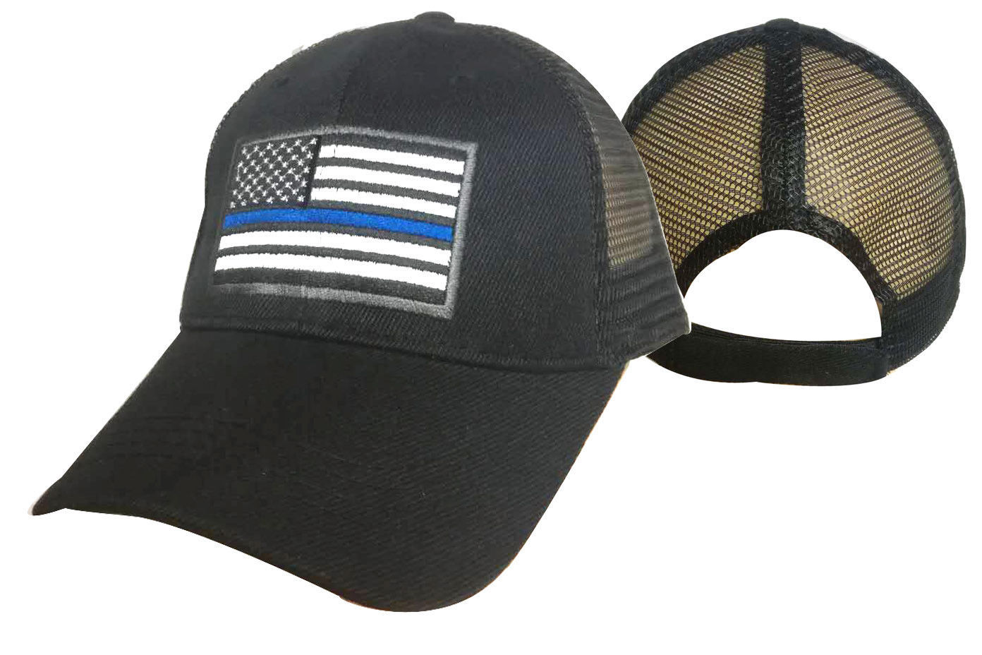 MESH Support TBL Police Sheriff THIN BLUE LINE USA Flag Patch Baseball ...