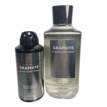 GRAPHITE Bath &amp; Body Works Mens Body Spray 3 in 1 Body Wash Set NEW Gift... - $28.59