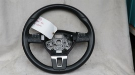 09 - 17 Volkswagen CC Eos Golf 3-Spoke Multifunction Steering Wheel Blck Leather