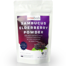 powbab Sambucus Elderberry Powder 100% Freeze-Dried Organic Elderberries... - $23.75