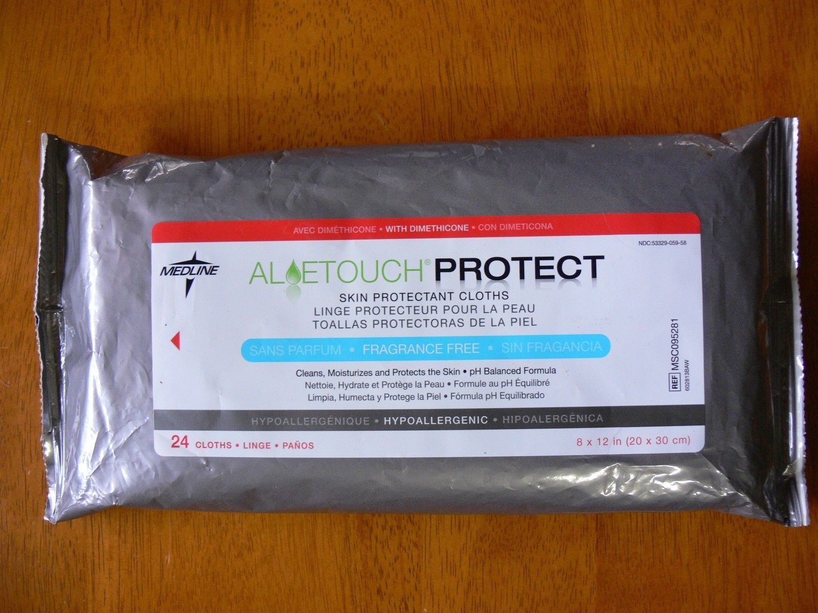 Medline Aloetouch Protect Dimethicone Skin Wipes 24 Count Msc095281 1