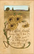 S.Bergman Hand-Colored Arts &amp; Crafts Postcard Ser. 6380 Friendship Daisies - $12.70