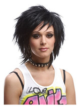 Rock Vixen Wig (Black) Adult Halloween Costume Accessory - $33.47