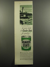 1951 Quaker State Motor Oil Ad - On the highways of Maine - $14.99