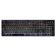 Abko Hacker K180 Korean English Membrane LED Wired Gaming Keyboard (Black)