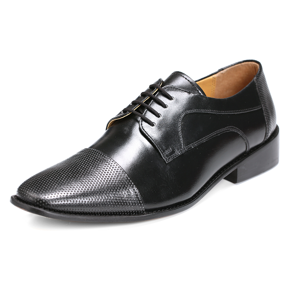 LIBERTYZENO Men's Oxford Dress Shoes Leather Cap Toe Formal Business Shoe L-1096