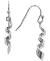 Giani Bernini Women’s Spiral Drop Earrings (Silver) - $15.00
