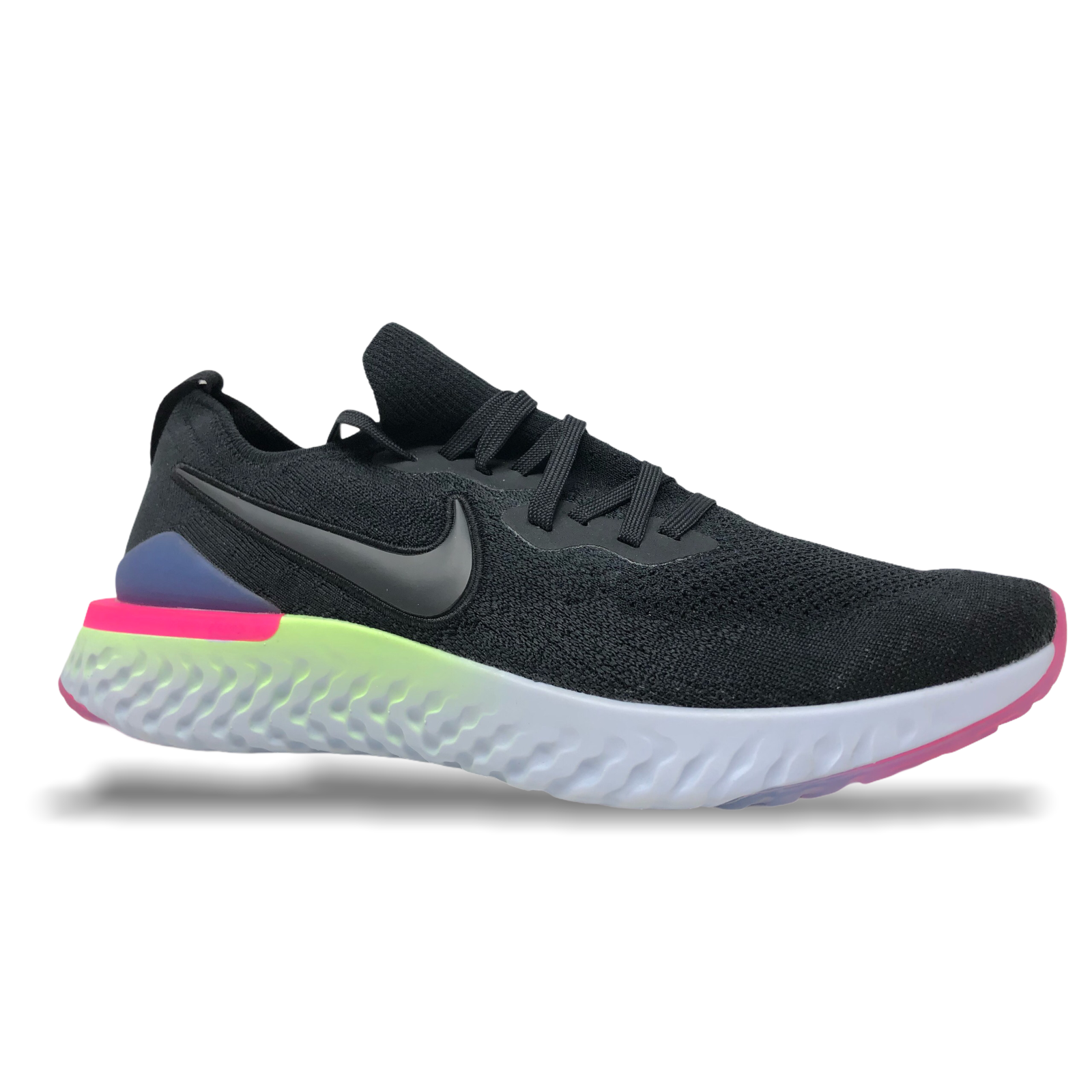 Nike Epic React Flyknit 2 Mens Running Shoes Size 12.5 Black/Sapphire ...