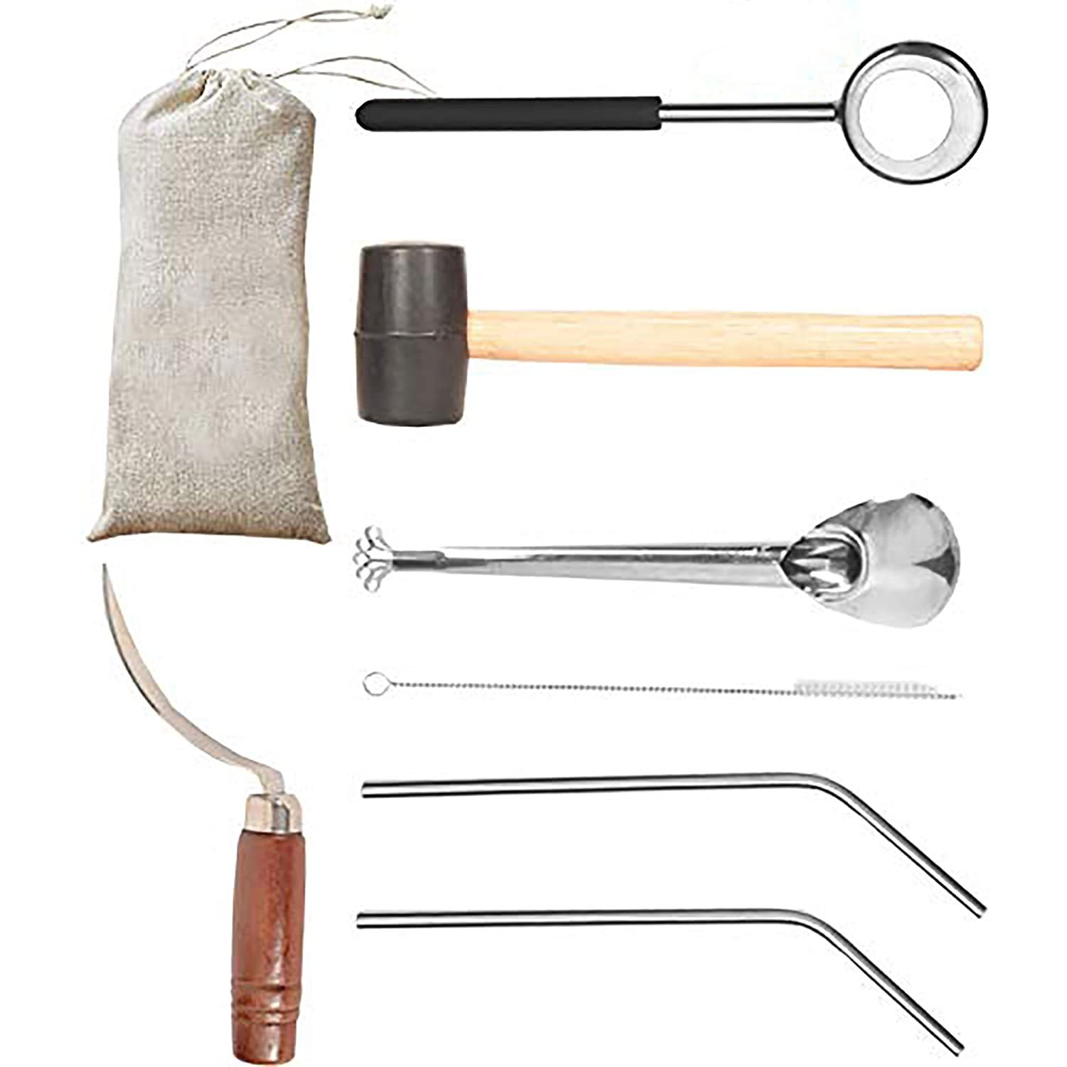 Coconut Opener| Christmas Gifts | Coconut Opener Kit With Hammer Stainless Steel