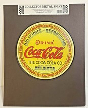 The Coca Cola Round Keg Label Tin Metal Sign Drink Coke Home Office Atlanta - $16.56