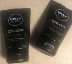 Nivea Men Deep Cleansing Beard And Face Wash 3.3 Ounce (100ml) (2 Pack) D02 - $17.25