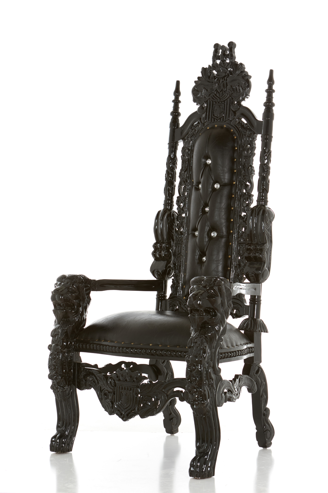 King David Royal High Back Lion Throne Chair, King/Queen Wedding Throne