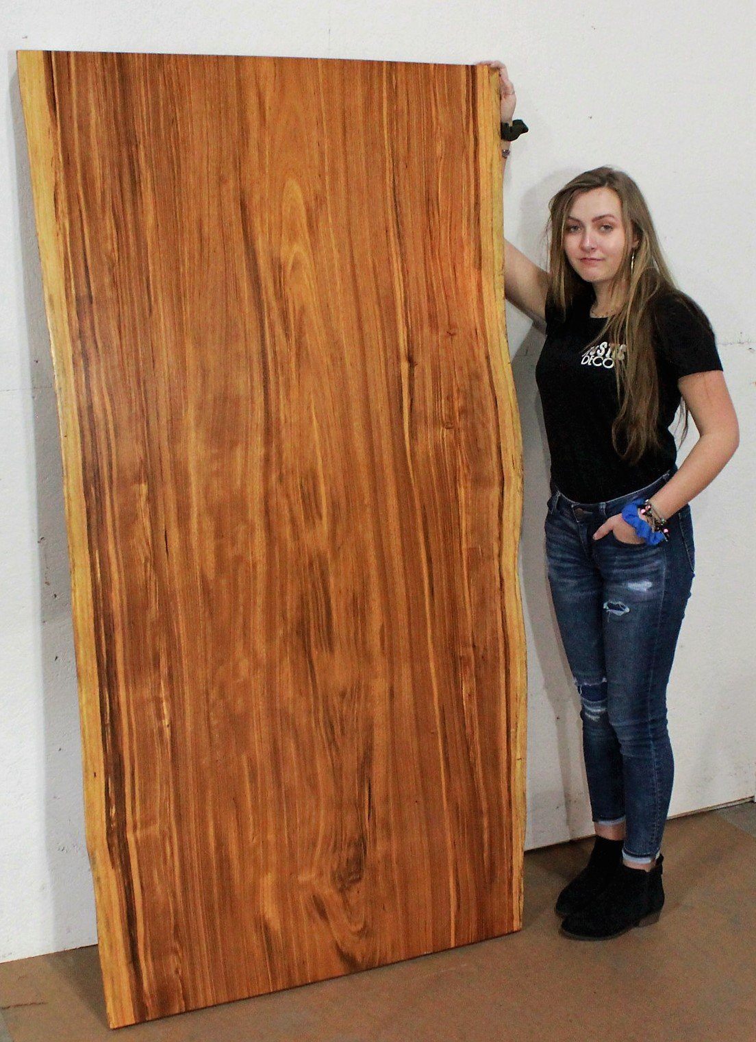 Exotic Hardwood African Zebrawood Live Edge Slab 72" x 39